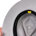 Yellow 108 Dylan Fedora Gray Wool Wide Brim Hat Size Medium Photo 12