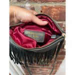 GG BOSS Boho Fringe Leather Crossbody Bag Black Grey Gray Photo 6