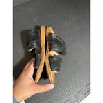 Miz Mooz  Leather Double Band Slide Sandals -‎ Florra Black Womens 38 US 7.5-8 Photo 3