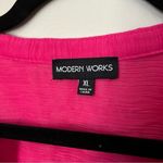 Modern Works Blouse Short Sleeve Pink V Photo 6