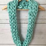 infinity Handknit Scarf teal Photo 2