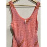 Free People Coral Pink Purple Multi-Color Lace Fit & Flare Dress Medium Tank Top Photo 3