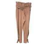 Lovers + Friends Lovers‎ + Friends Rafaella Paperbag Ruffle Waist Trousers Pants Tan Size Small Photo 2