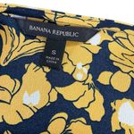 Banana Republic cowl neck floral navy blue yellow white Sleeveless Top Photo 5