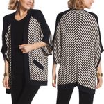 Chico's  Travelers Collection Stripped Open-Front Cardigan Gold Shimmer Medium‎ Photo 1