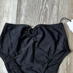 Shade & Shore NWT Swimwear Sz S Fabulous Black Bikini Bottoms Metal Ring Accent Photo 3