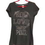 Victoria's Secret Victoria Secrets Pink Graphic Tee Crewneck Tee Black M Photo 6