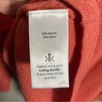 Krimson Klover Blush Ribbed Merino Wool blend sweater Orange Size M Photo 5