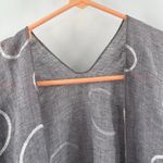 TREZO Wrap Shawl Circles Lagenlook Gray White Artsy Art Funky Cotton Blend Light Photo 4