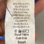 ARIA CLOTHING Sheer Mesh Sleeveless Bodysuit Size Small Blue Going Out Sexy Photo 3