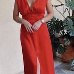ZARA  Red Dress Midi Photo 0