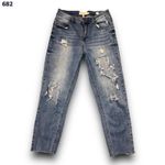 Streetwear Society 682  Skinny Jeans Size 7 Stretchy Destroyed High Rise Mom Photo 2