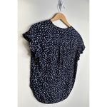 J. Crew Mercantile Shirt Womens Blue/White Ruffle Sleeve Size Small Blue Photo 4