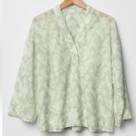Gap Lightweight Blouse Top V Neck Women’s Size Medium Oversized Beachy Photo 12