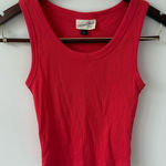 Universal Threads Universal Thread Womens‎ Ribbed Tank Top Coral Red Sleeveless Tank Size Small Photo 0