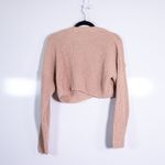 ASOS NEW Women's Knit Crew Neck Cropped Long Sleeve Pullover Sweater Blush Pink Photo 3