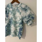 Marie Oliver NWOT  Evie Autumn Sky Blue White Tie Dye Short Puff Sleeve Top S Photo 1