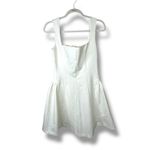 Lulus NWOT Roetta White Sleeveless Pleated Square Neckline Mini Dress Medium Photo 2