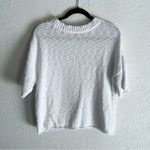 Stateside Cotton Linen Short Sleeve Sweater White Sz Small Coastal Photo 5