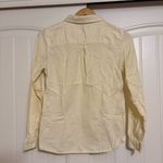 Banana Republic  Factory Button Up Shirt Small Yellow White Stripe Cotton Linen Photo 5