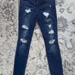 Garage Medium Blue Distressed Low-Rise Jeggings Photo 0