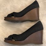 American Eagle denim open toe wedges Women’s Size 6.5 Photo 6