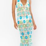 Show Me Your Mumu Vacay Tank Coverup In White Multi Floral Crochet Photo 2