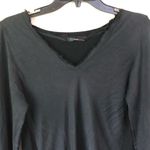 ITALIAN Black Silk Blouse Top SHIRT S Photo 1