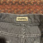 VTG BLACK & WHITE MICRO GINGHAM DENIM SHORTS CHECKERED HIGH RISE Size 34 Photo 2