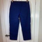 J.Crew  Kallie Pant Navy Blue Flat Front Straight Leg Ankle Career Size 8 Photo 1