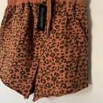 BLANK NYC Leopard Print Drawstring Lounge Shorts Womens XS Brown Tan Cotton Blend Photo 5