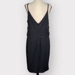 Calvin Klein Ruched-Waist Surplice-Neck Dress Black Women's Plus Size 16 NWT Photo 4