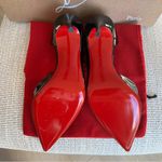 Christian Louboutin  Iriza Patent Red-Sole Half-d'Orsay Pump in Black Patent Photo 4