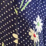 Esprit Sleeveless Mini Slip Dress Floral & Polka Dot Vintage Zipper Sz Sm Navy Photo 6