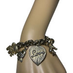 Vintage Charm Bracelet Political GOP Elephant Bell 60s Luck Silver Tone Photo 0