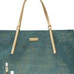 ⭐️NEW⭐️ LANCOME Denim Shimmer Tote Gold Photo 7