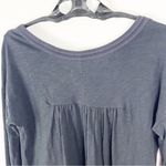 Free People WE THE FREE Charcoal Drop Shoulder Purple Stitching Long Sleeves Top Photo 8