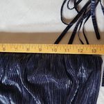 AQUA  Navy Blue Croped Shine Jumpsuit Size S Photo 5