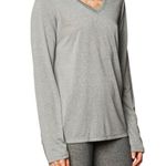 Nike Grey Dri Fit Fitted V-Neck Long Sleeve Top Photo 0