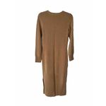 French Connection Women's Medium Camel Tan Soft Crewneck Long Sweater Dress Photo 1
