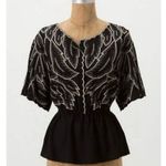 Anthropologie Maple Odd Rubies Embroidered Peplum Top Photo 0