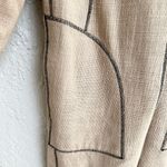 DKNY midi coat long blazer duster lightweight beige tan size medium women Photo 3