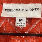 Rebecca Malone Orange Lace Cardigan Top M Cottagecore Boho Semi Sheer Coastal Photo 4