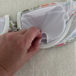 Musera Floral Bikini Top with Blue and Green Accents White Photo 6