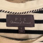 PJK 100% Cotton Black and White Striped Long Sleeve Shirt Women's size Small Photo 1