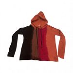 Lisa Todd Boho Cropped Ombre Colorblock Gradient Red Black Women's Hoodie Top XS Photo 1