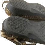The comfort club women’s gold sparkle strappy sandals summer shoes Sz 40 Black Photo 5