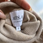 MISA Los Angeles Gabriela Puff Sleeve Cashmere blend Sweater Tan Size Small Photo 3