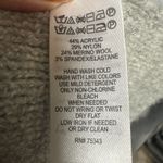 Tahari Gray Wool Blend Long Sleeveless Vest Cardigan Sweater hood Large Photo 6