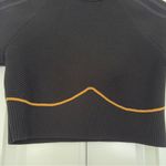 Ivy Park x Adidas netted Jersey crop top Short sleeve crew neck black orange L Photo 3